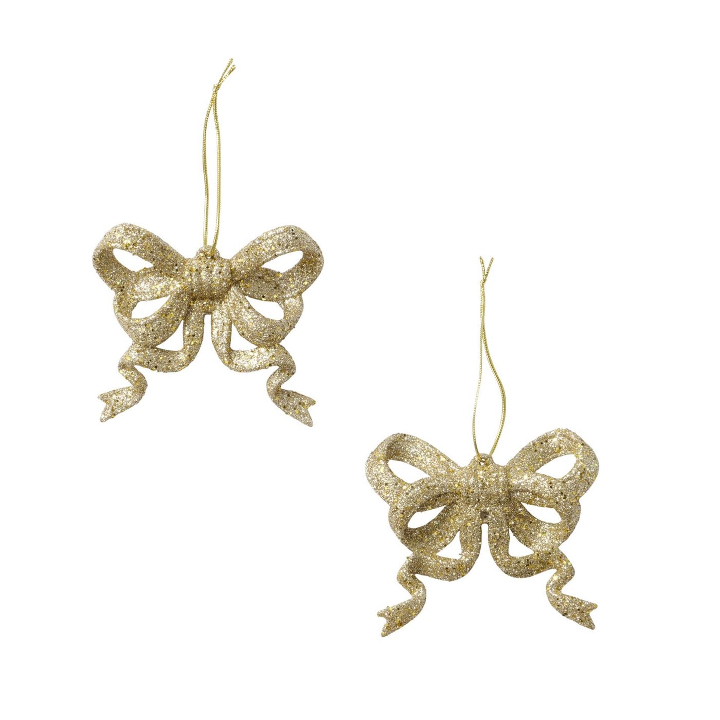 Boltze home Ciondolo natalizio con fiocco in oro set a 2