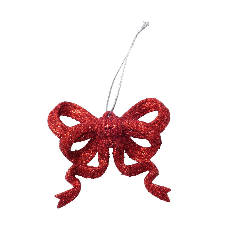 Boltze Home Ciondolo natalizio con fiocco rosso, set da 2