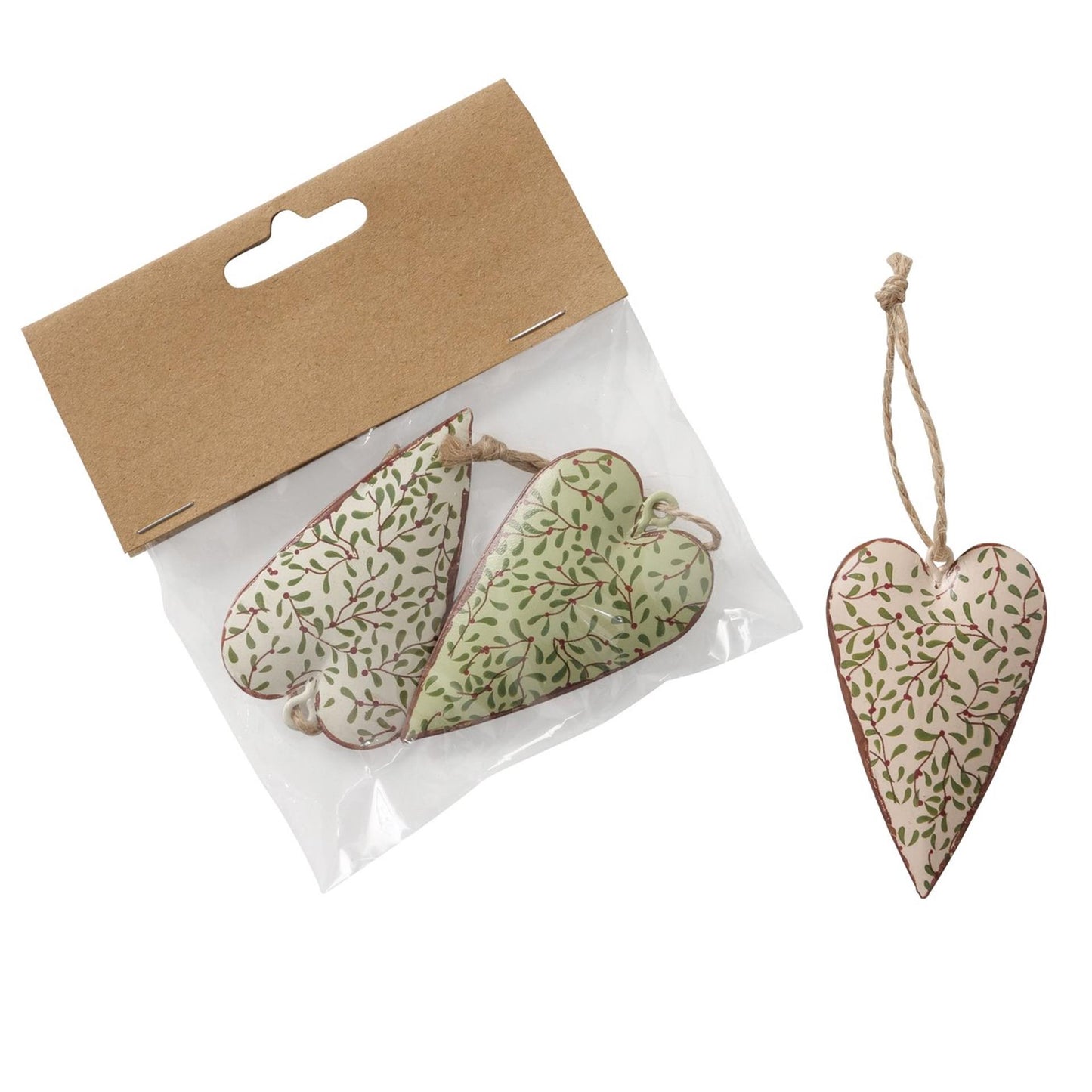 Boltze home colgante corazón muérdago bolsa de 3 piezas