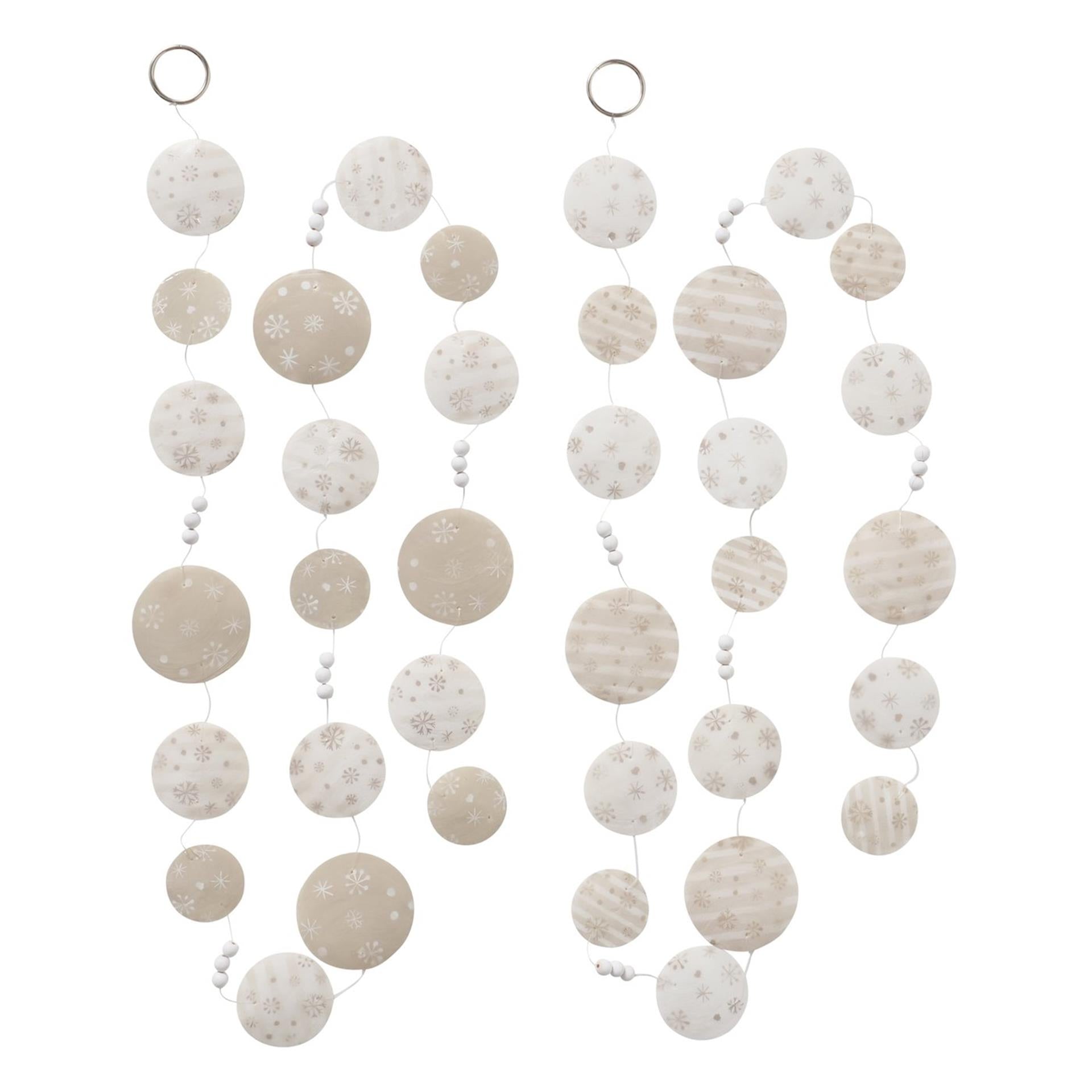 Boltze home capiz ghirlanda fiocco di neve l180cm