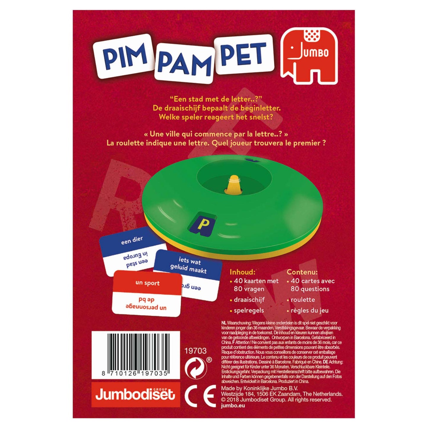 Jumbo spel pim pam pet