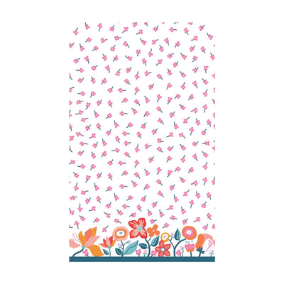 Mantel Duni vibrante flor 138x220
