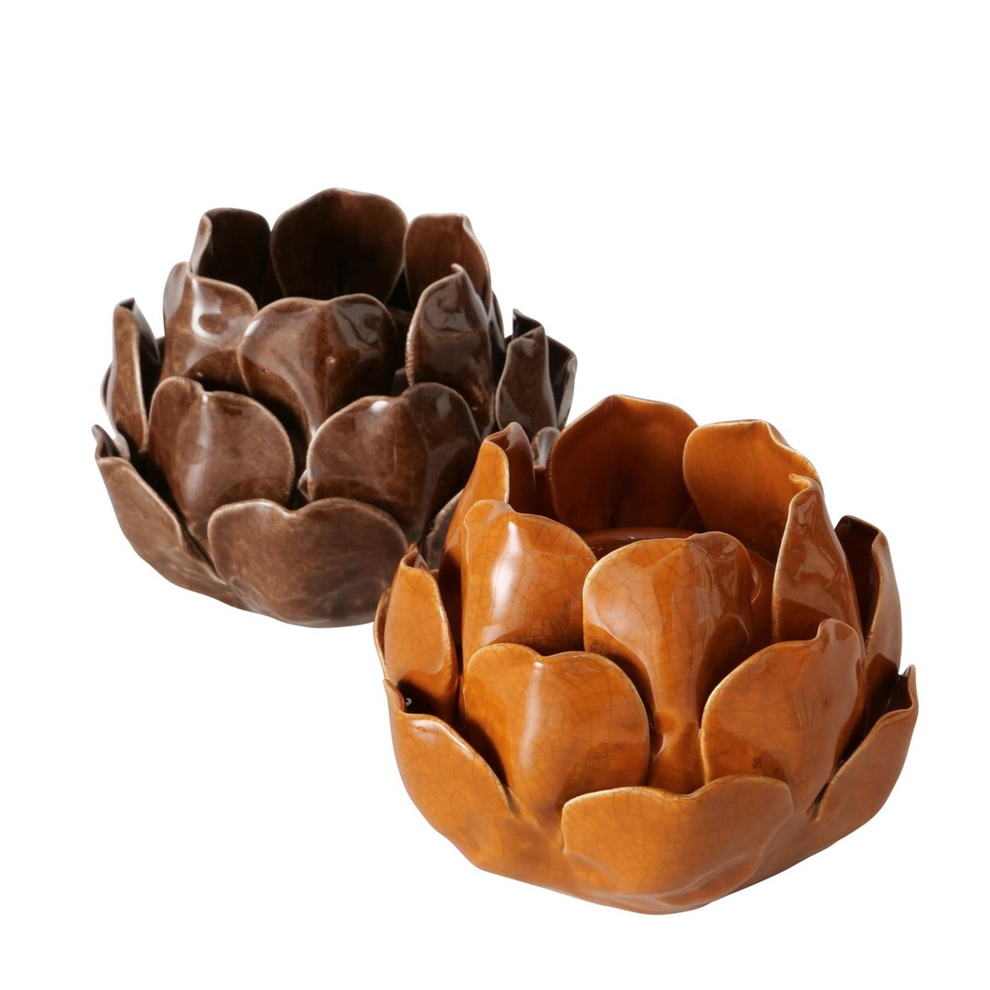 Boltze home portavelas flor maleva h10cm