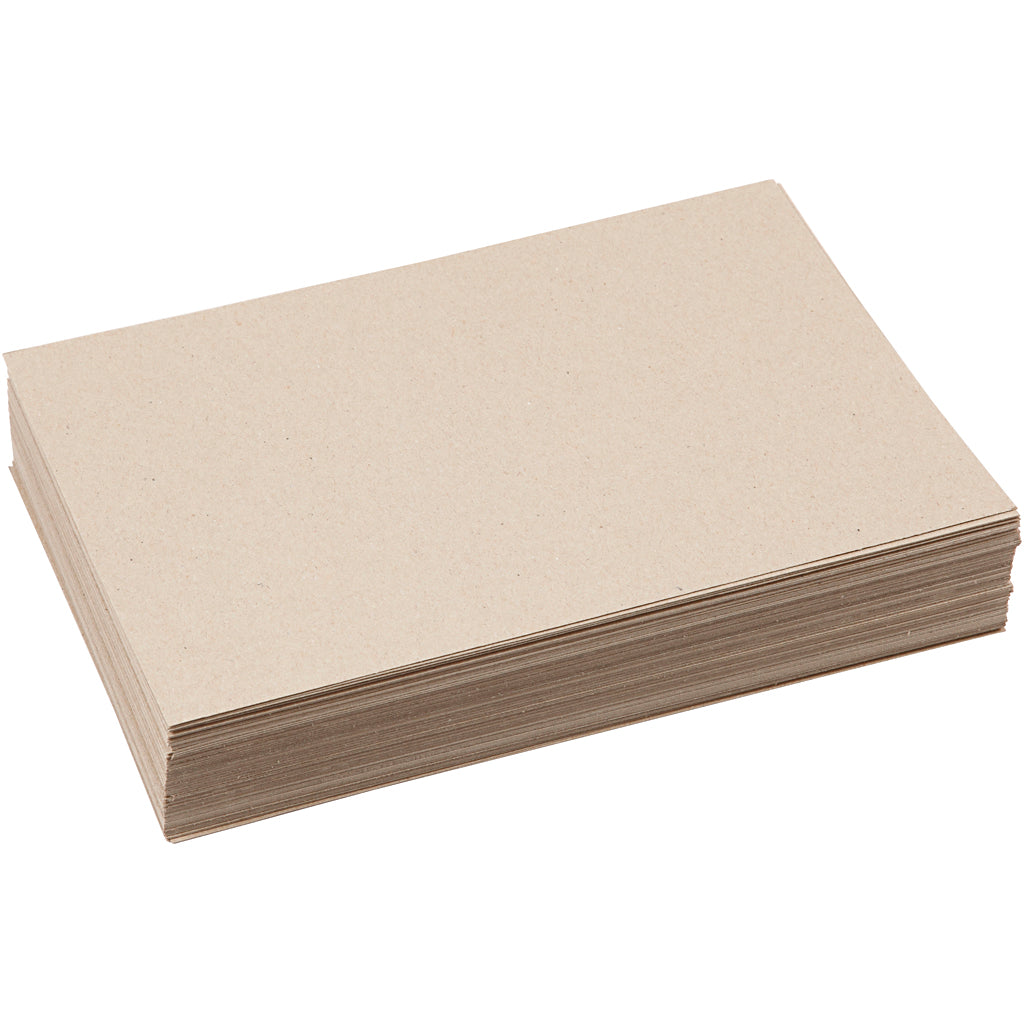Creativ Company Recycled Karton, A4, VEL 210x297 mm, 225 gr, gris marrón, 125 hoja 1 caja