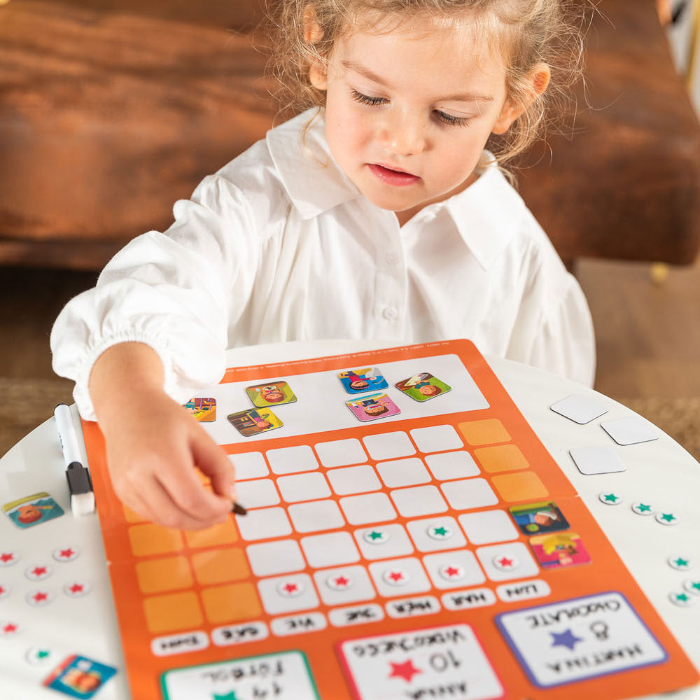 Jumbo Aprendiendo el juego educativo de la tarjeta de aprendizaje