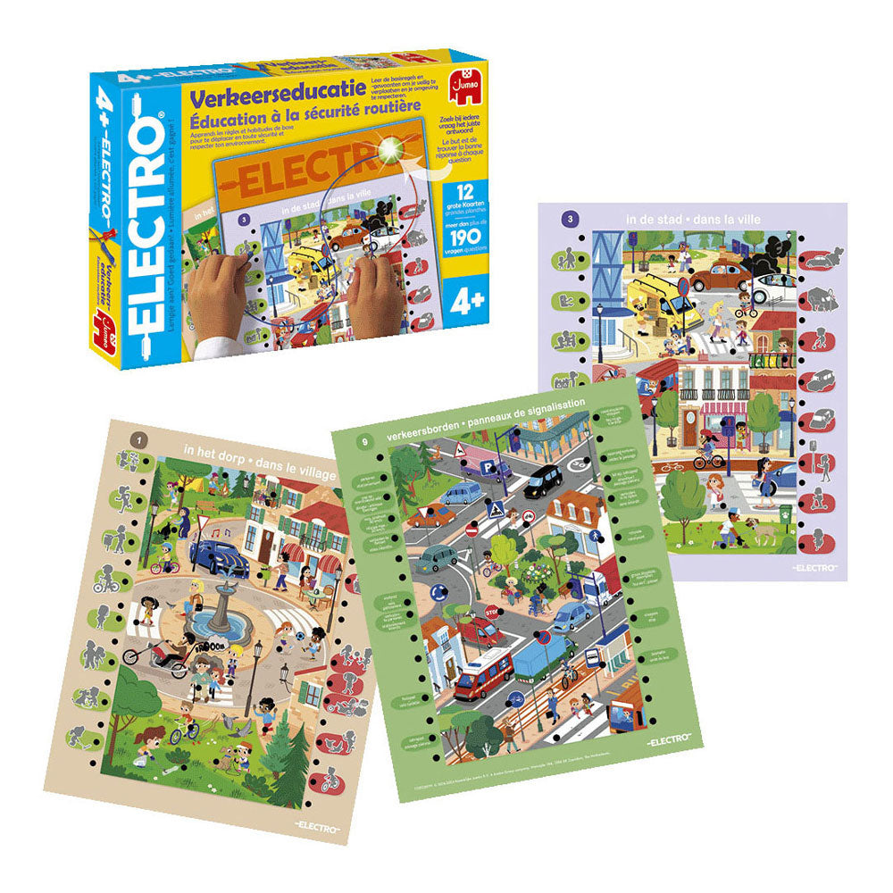 Gioco di educazione al traffico elettrico