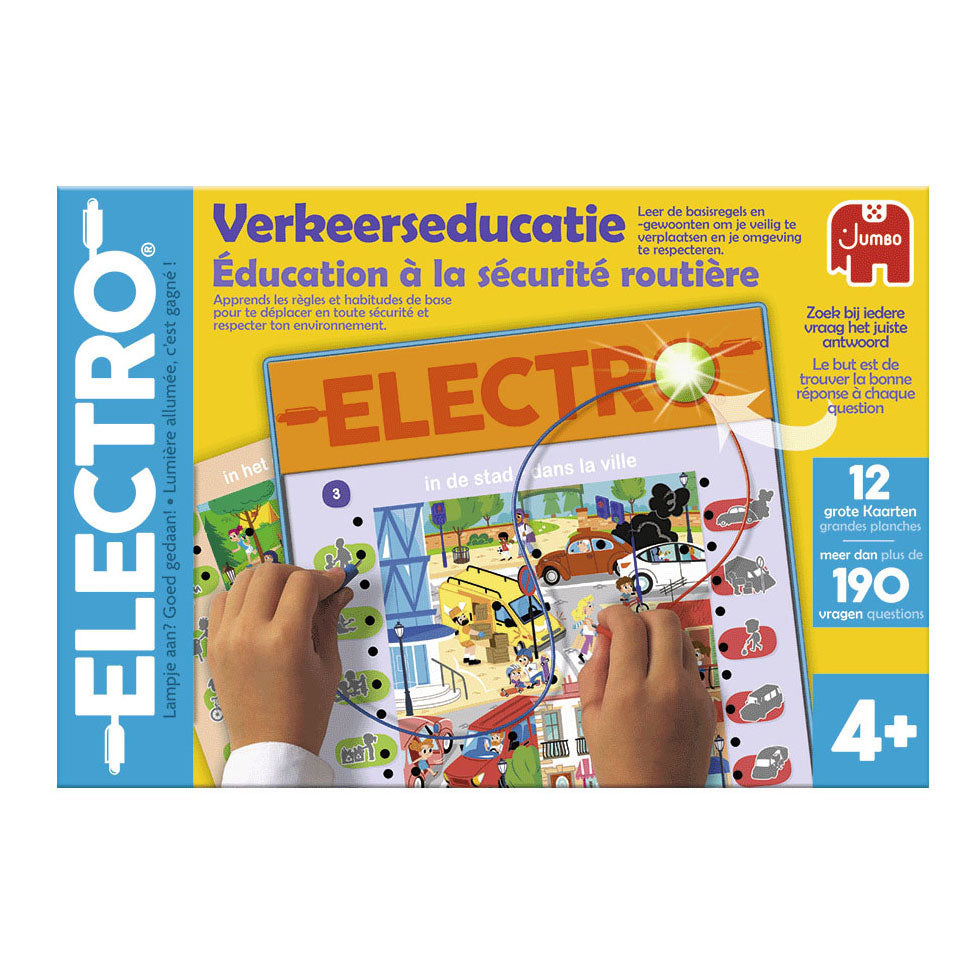 Gioco di educazione al traffico elettrico