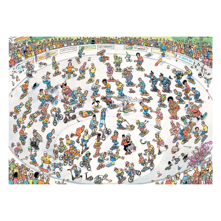 Jan Van Haasteren Jigsaw Puzzle Skateboard en el tazón, 2000.