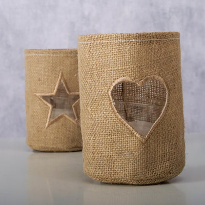 Boltze lanterna domestica finia vetro trasparente iuta øh15cm