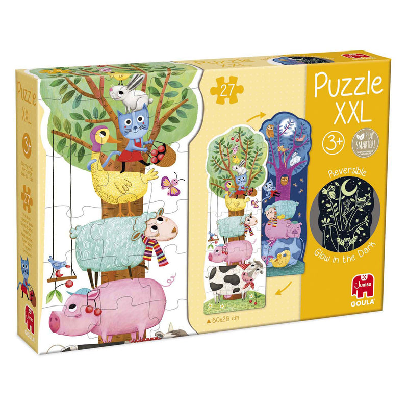 Puzzle reversible goula jumbo xxl granja día y noche, 27 uds.