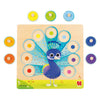 Jumbo goula - houten noppenpuzzel pauw, 9st.