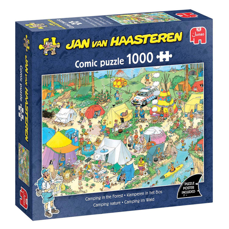 Jumbo jan van haasteren legpuzzel - kamperen in het bos, 1000st.