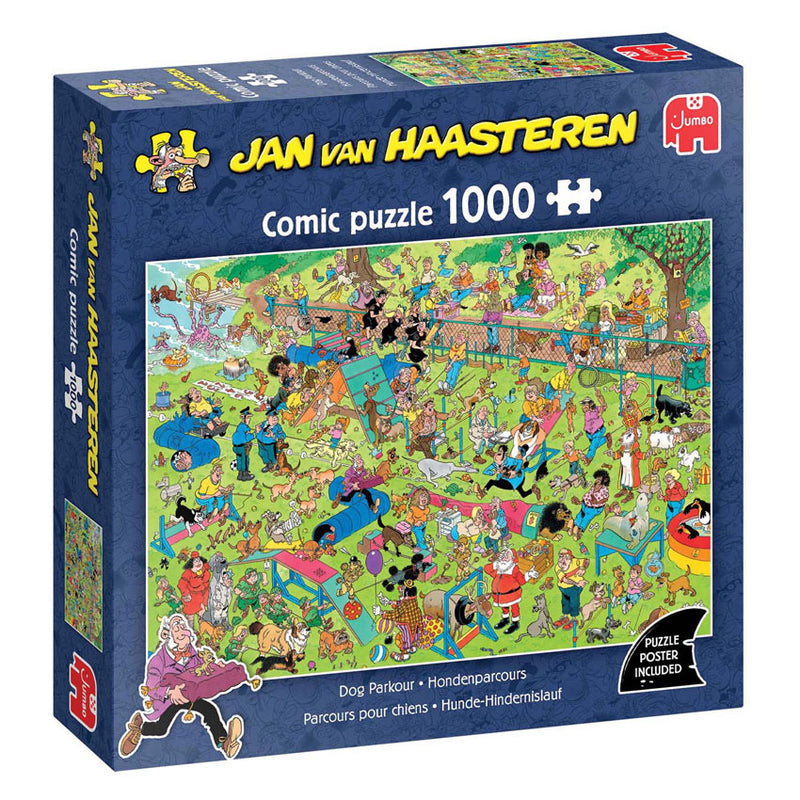 Rompecabezas Jumbo de Jan van Haasteren - campo para perros, 1000 uds.