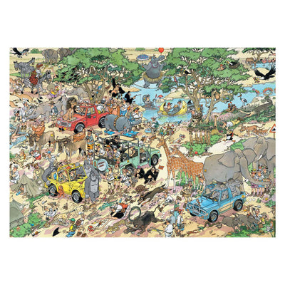 Jumbo jan van haasteren legpuzzel - 2in1 safari storm, 2x1000st.