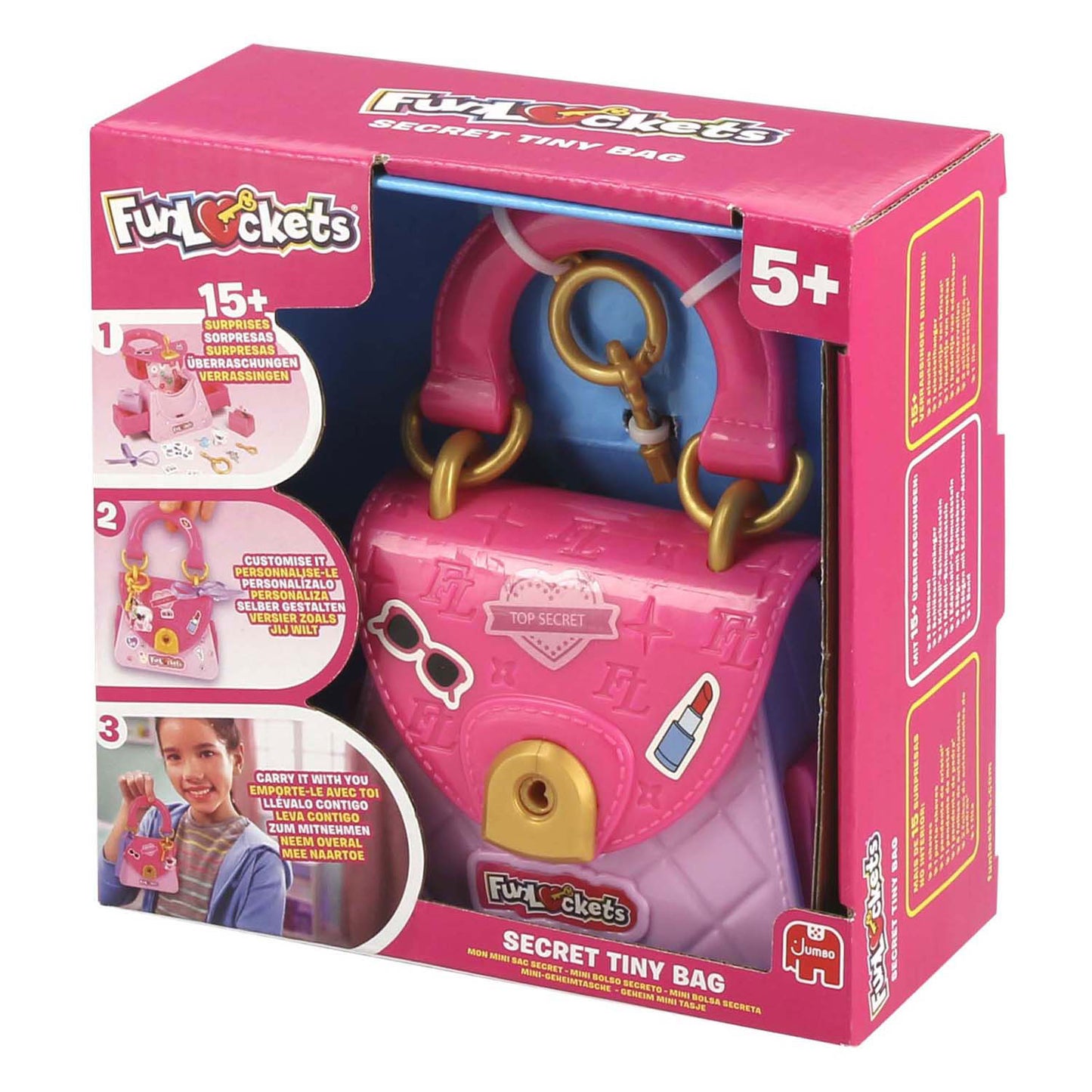 Funlockets mini schoudertas met geheime verrassingen