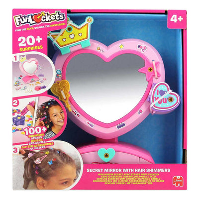 Jumbo funlockets specchio segreto con capelli luccica | 2 pezzi