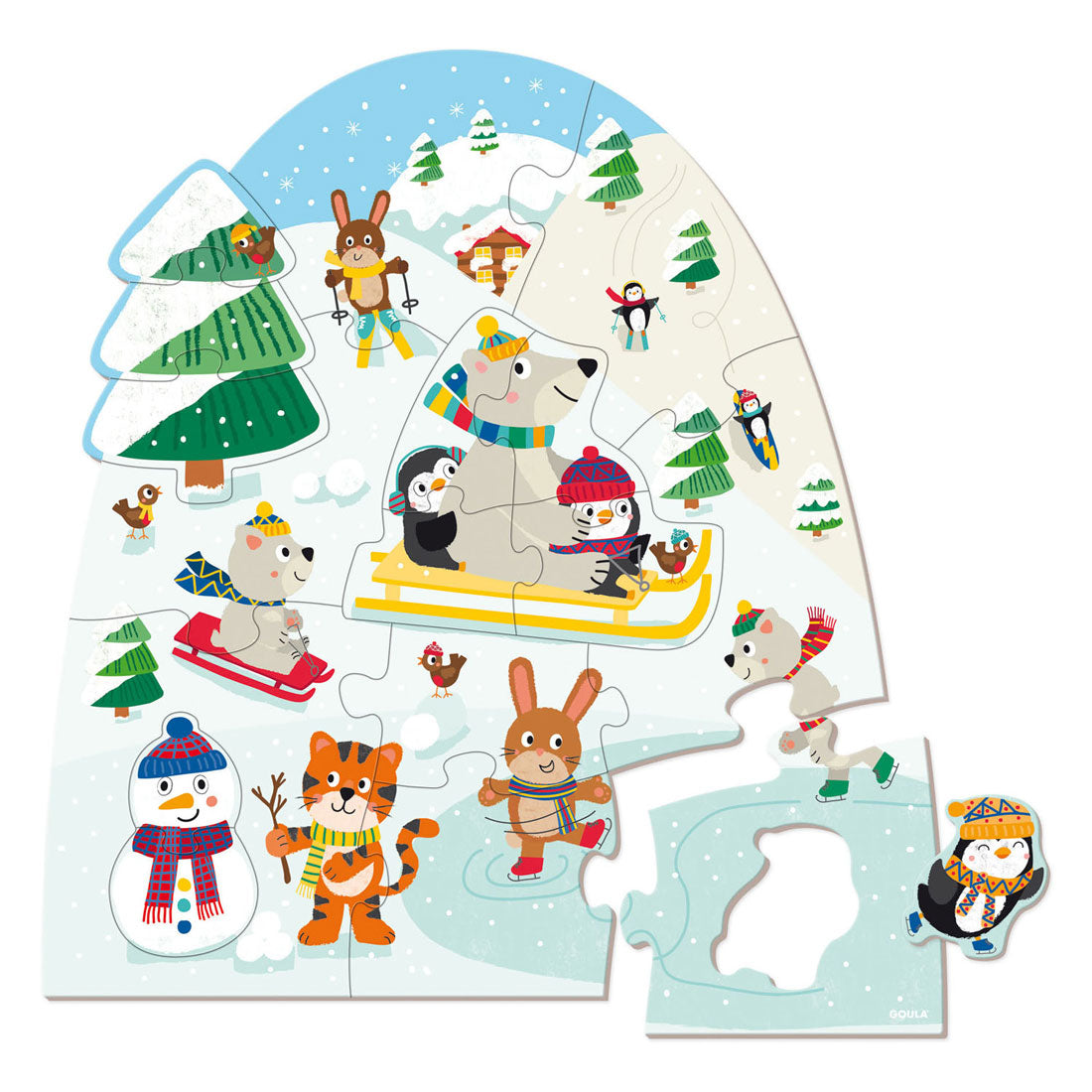 Goula jumbo puzzle xxl winter - 18 pcs.