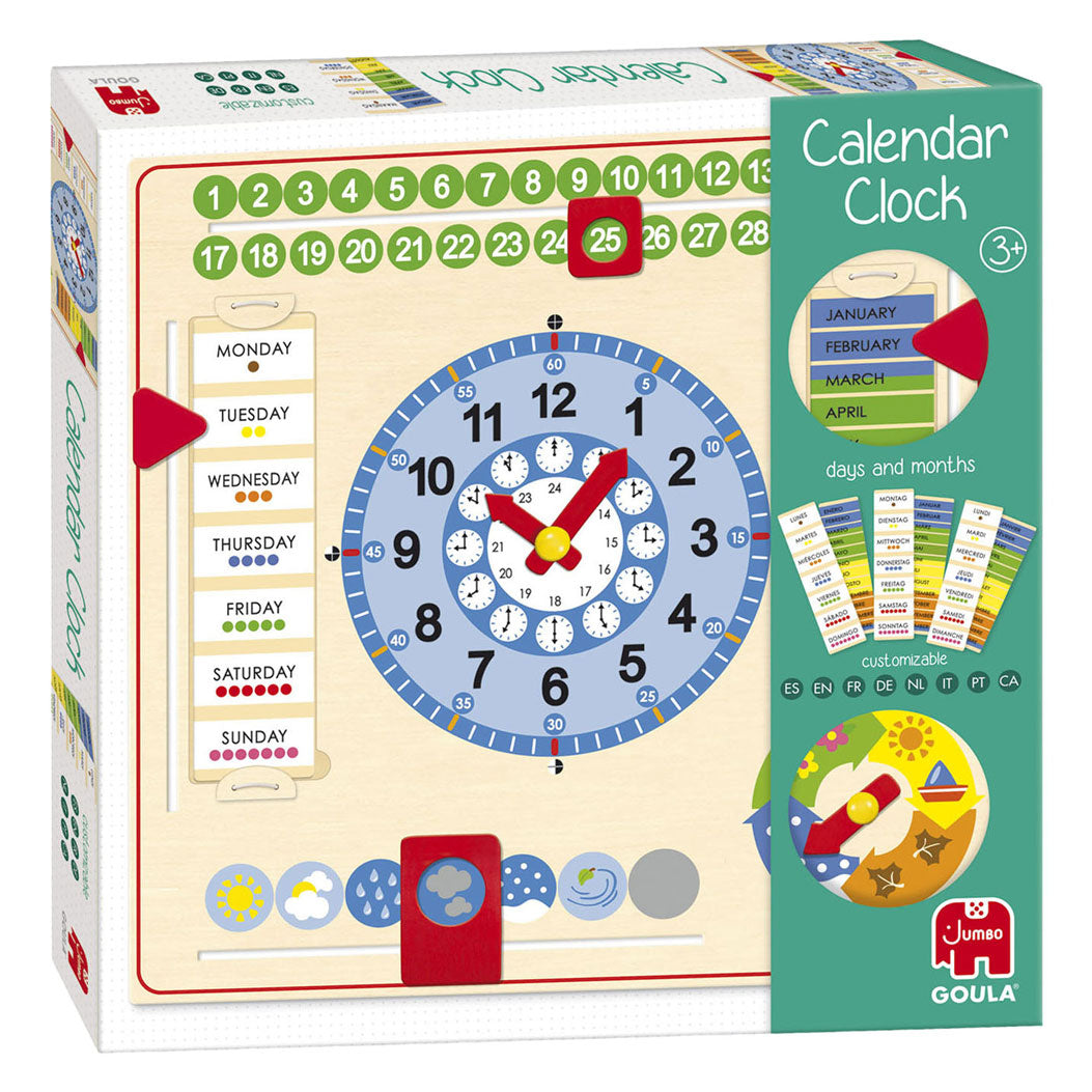 Reloj calendario goula jumbo (cuadrado)