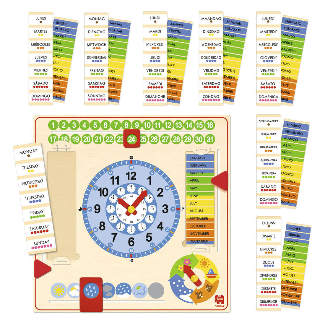 Reloj calendario goula jumbo (cuadrado)