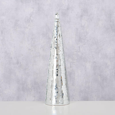 Boltze home Albero di Natale discoteca specchio in vetro h39cm