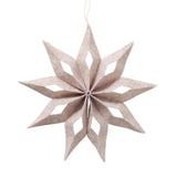 Boltze home kerstster kassio dia.30cm vilt creme beige - afbeelding 2