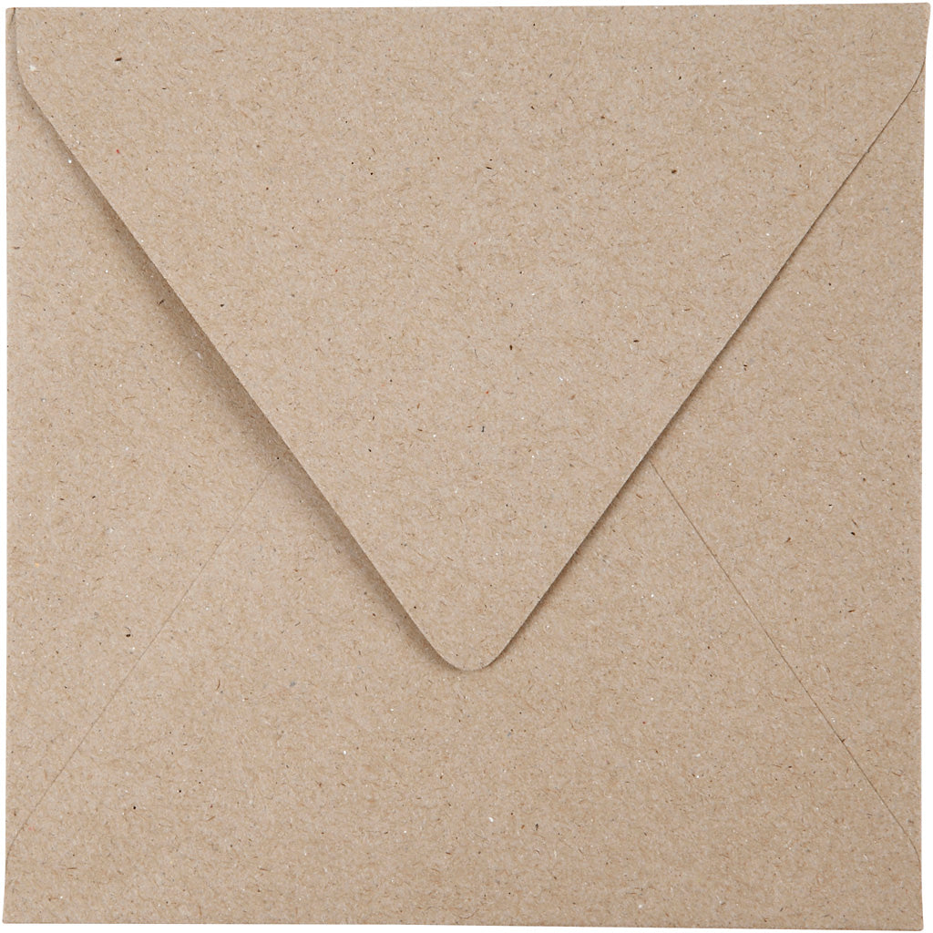 Gerecyclede envelop, afmeting envelop 16x16 cm, 120 gr, naturel, 50 stuk 1 doos