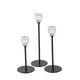 Boltze candeliere domestico nero 3 pezzi ø7cm