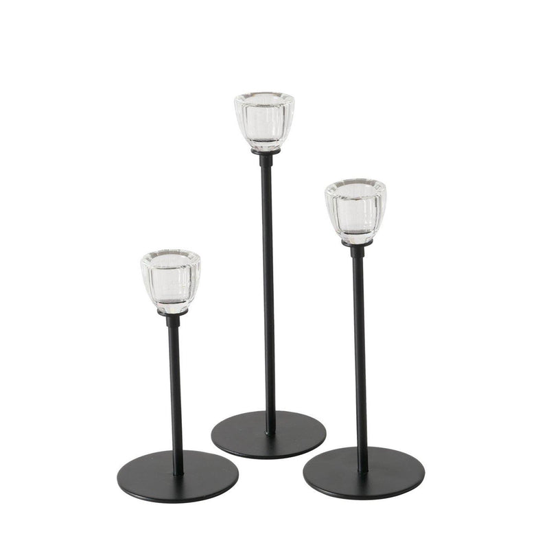 Boltze candeliere domestico nero 3 pezzi ø7cm