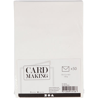 Buste aziendali Creativ, formato busta 11,4x16,2 cm, 120 gr, bianco sporco, 50 pezzi 1 scatola