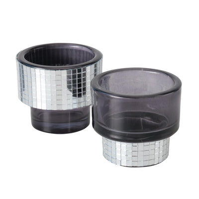 Boltze home portacandela discoteca vetro h7,5 cm