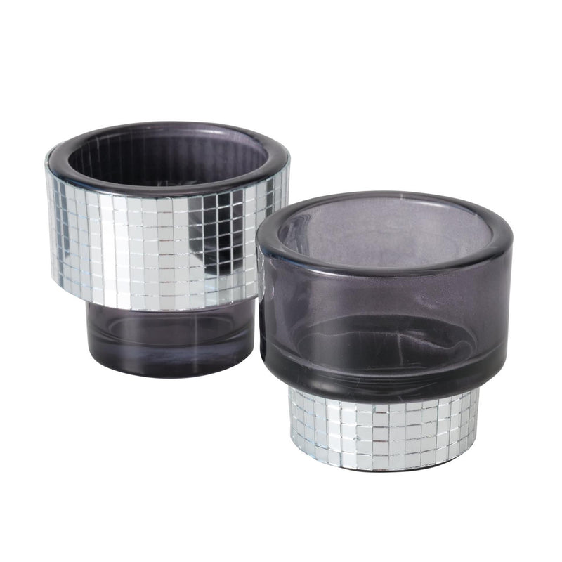 Boltze home portacandela discoteca vetro h7,5 cm
