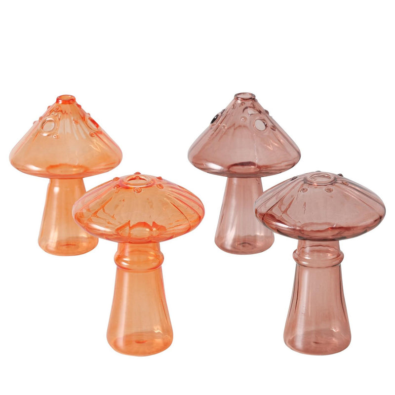 Boltze home jarrón seta cristal h10,5 cm