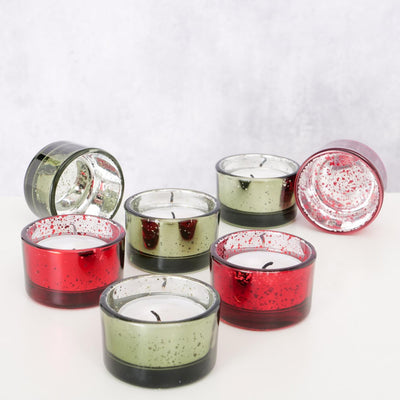 Boltze casa portacandele in vetro set a 4 h3cm