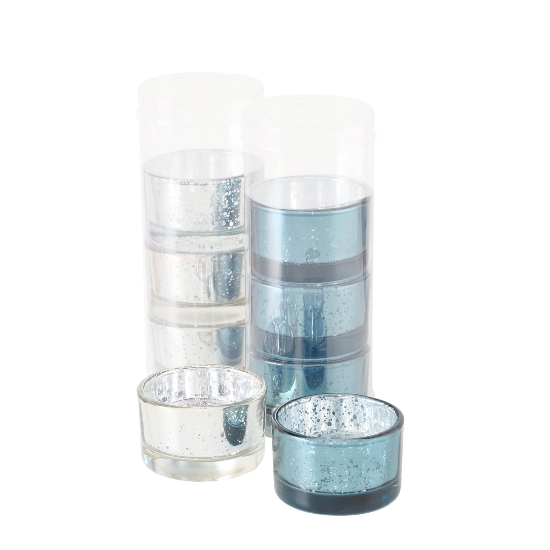 Boltze casa portacandele in vetro set a 4 h3.3cm