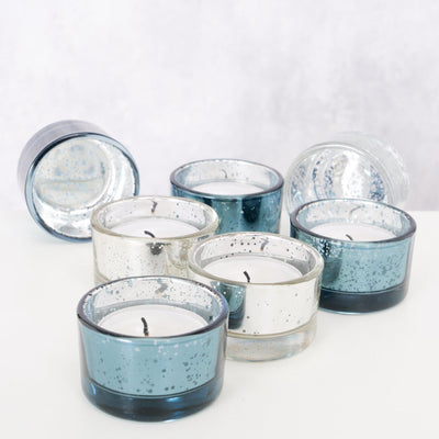 Boltze casa portacandele in vetro set a 4 h3.3cm