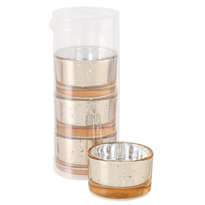 Boltze casa portacandele in vetro set a 4 h3.4cm