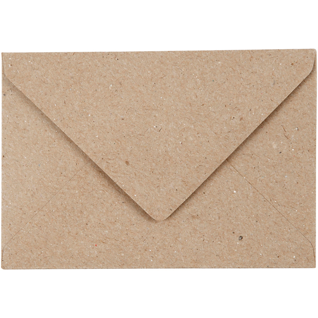Gerecyclede envelop, afmeting envelop 7,8x11,5 cm, 120 gr, naturel, 50 stuk 1 doos