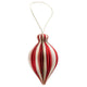 Boltze home Palla di Natale yorki ovale ø8cm carta rossa e bianca
