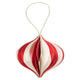 Boltze home Bola navideña yorki ovalada ø10cm rojo blanco papi