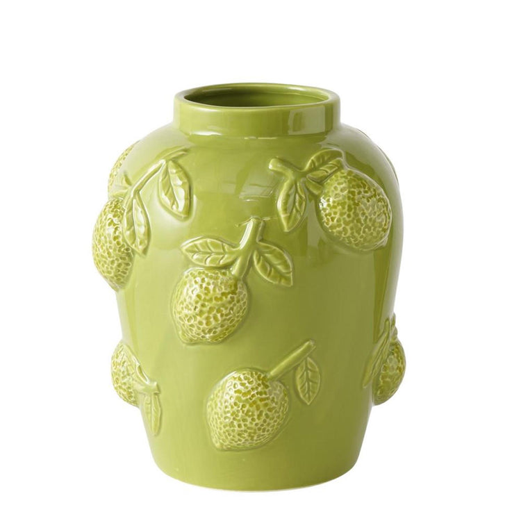 Boltze home vaas lime dia18x20,5cm porselein citrus