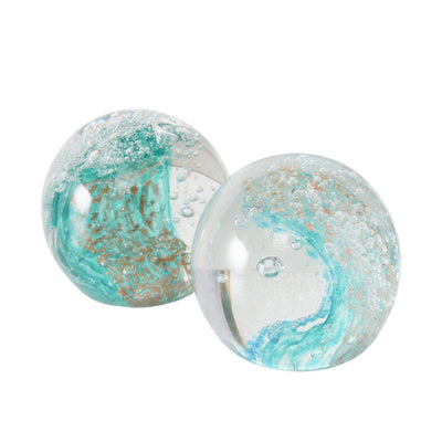 Boltze home deco pisapapeles cristal turquesa ø8cm