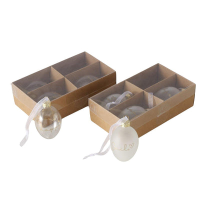 Set di 4 pendenti in vetro Boltze Home con testo in oro