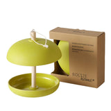 Boltze home vogelvoederhuisje giardino dia21x29cm 200ml bamboe, polyresin en jute groen - afbeelding 1