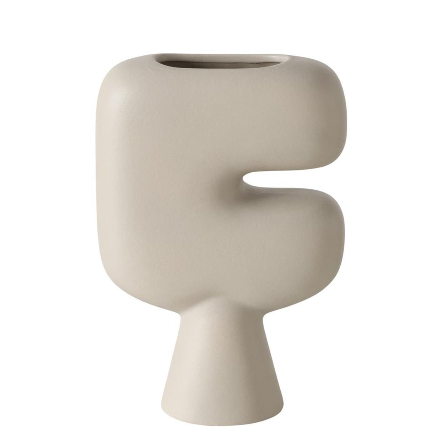 Boltze home jarrón pasu h22,8cm beige