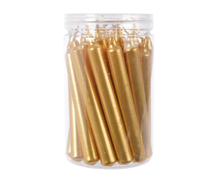 Decoris velas para árbol de Navidad dorado 1,3x10,5 cm