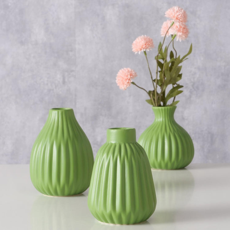 Boltze home vase esko h11cm green