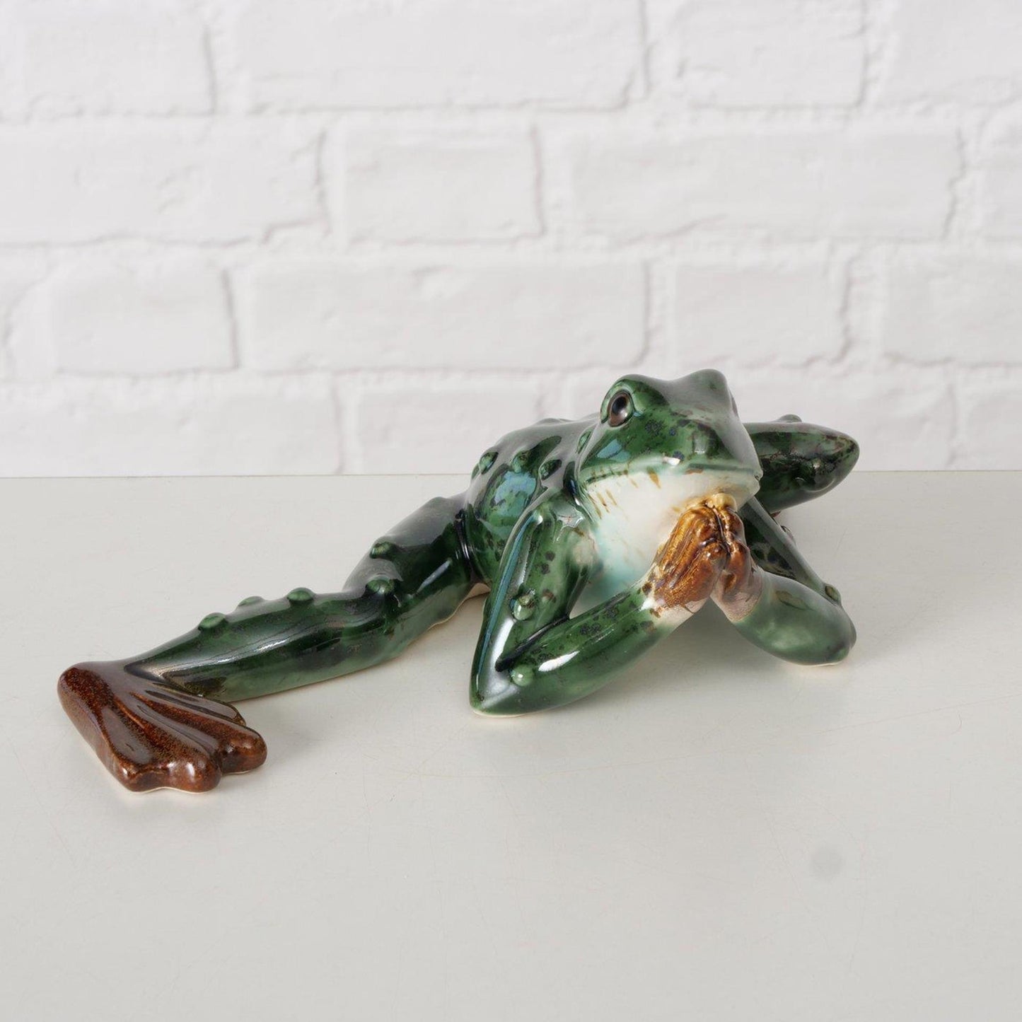 Boltze home beeldje beeld kikker frido 20x13x6,5cm
