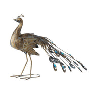 Boltze home figuur pauw pavo 64x22x47cm gelakt ijzer - afbeelding 1