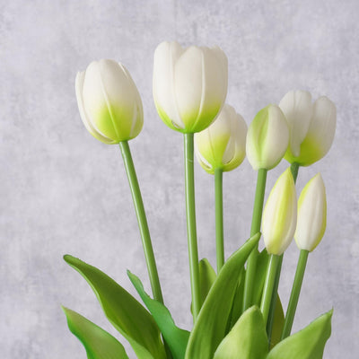 Boltze home fiori artificiali tulipano 40 cm bianco