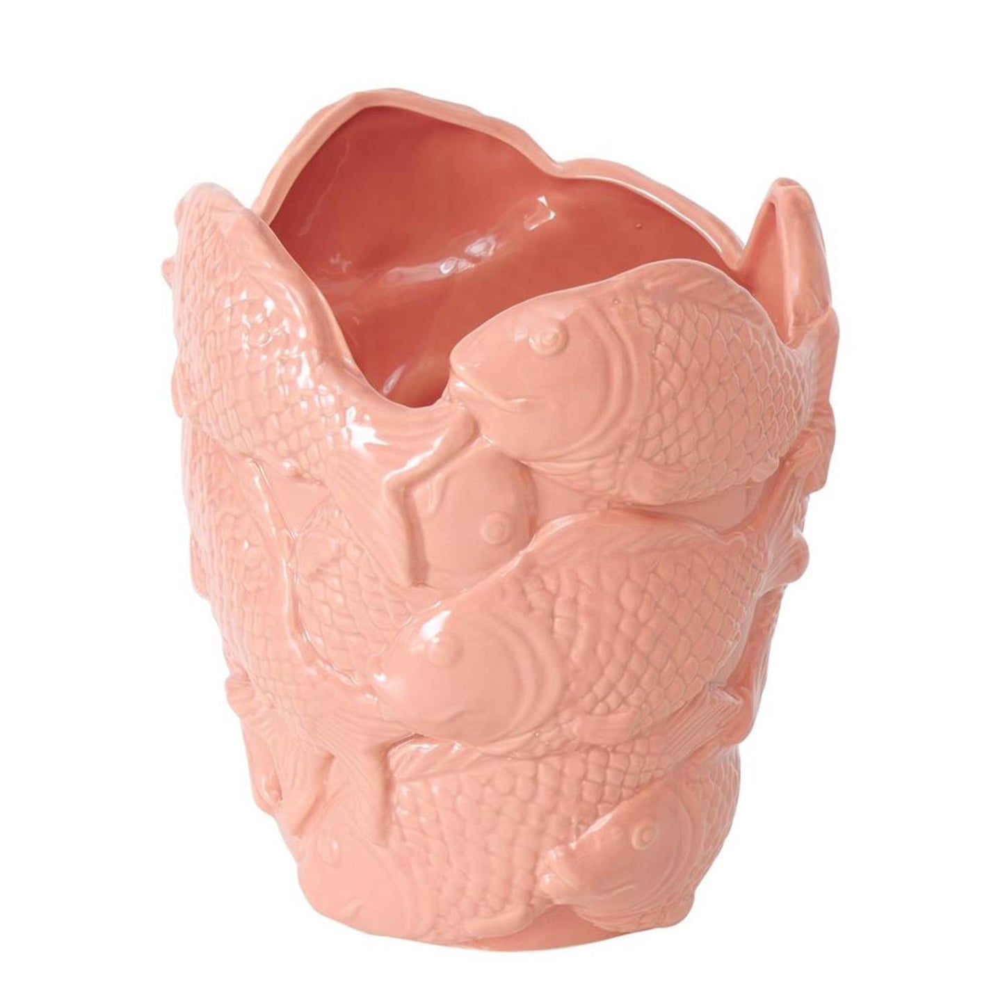 Boltze home macetero pez h22cm rosa